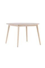 Flora runder Esstisch - white - wash/Gummi - Holz - Runde Esstische - ALVAHOME