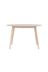 Flora runder Esstisch - white - wash/Gummi - Holz - Runde Esstische - ALVAHOME