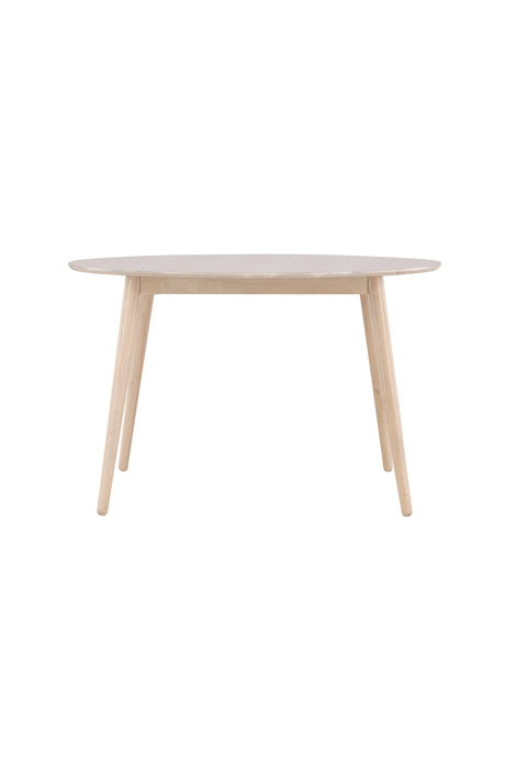 Flora runder Esstisch - white - wash/Gummi - Holz - Runde Esstische - ALVAHOME