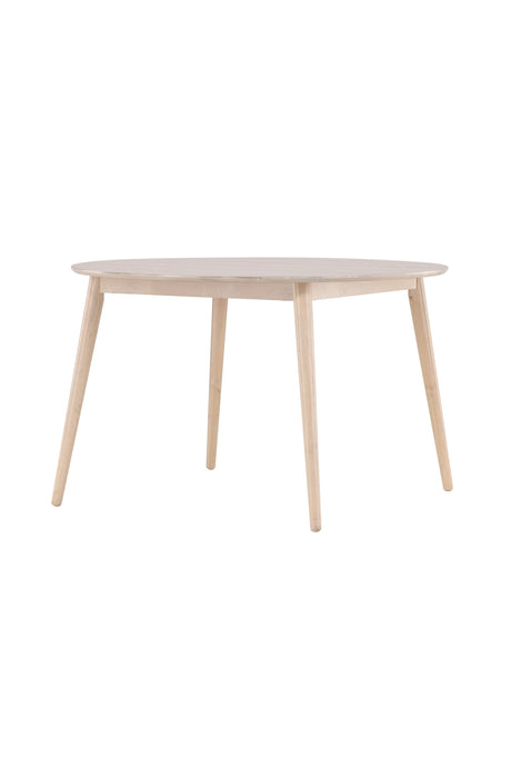 Flora runder Esstisch - white - wash/Gummi - Holz - Runde Esstische - ALVAHOME
