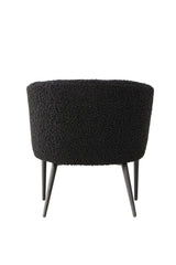 Fluffy Sessel - schwarz/Polyester - Teddy - Sessel - ALVAHOME