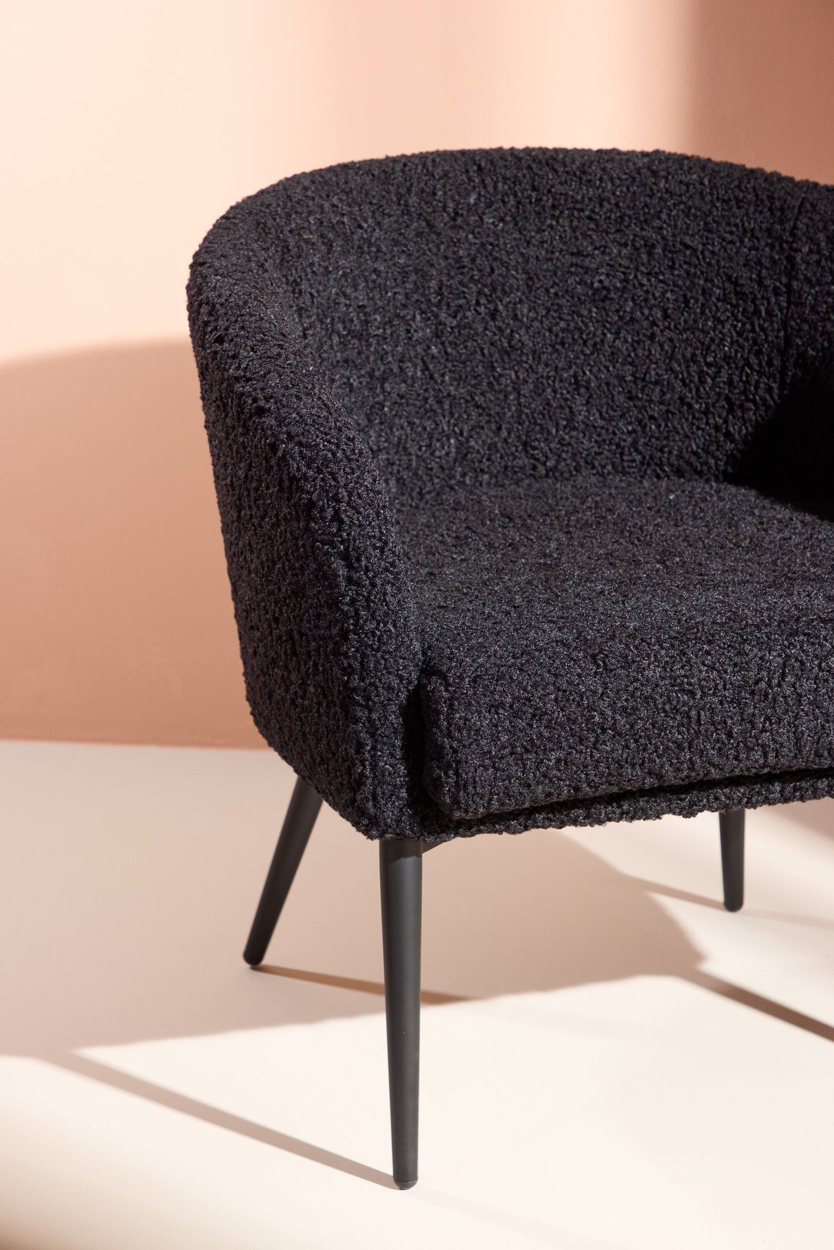 Fluffy Sessel - schwarz/Polyester - Teddy - Sessel - ALVAHOME