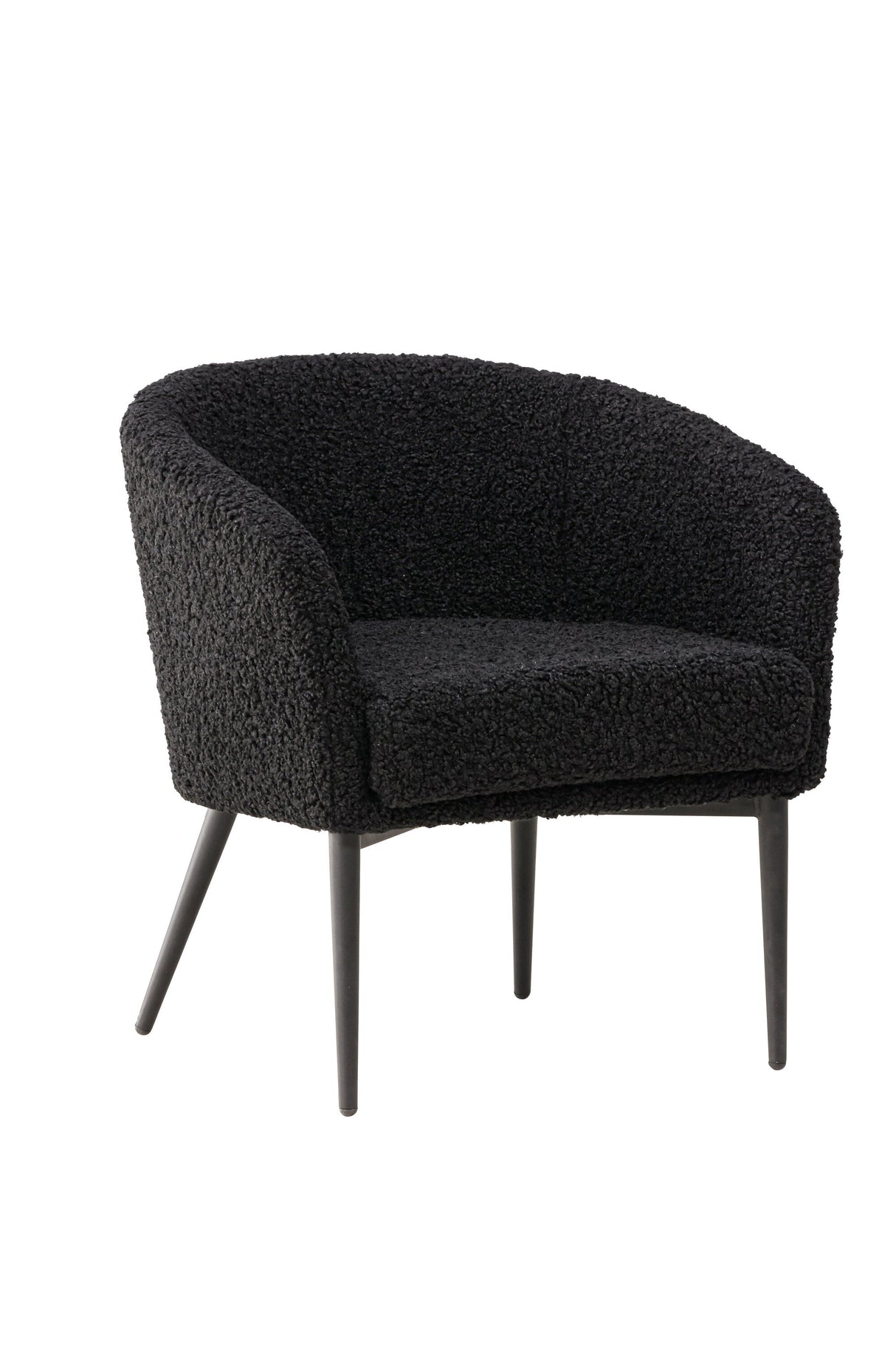 Fluffy Sessel - schwarz/Polyester - Teddy - Sessel - ALVAHOME