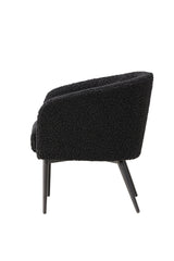 Fluffy Sessel - schwarz/Polyester - Teddy - Sessel - ALVAHOME