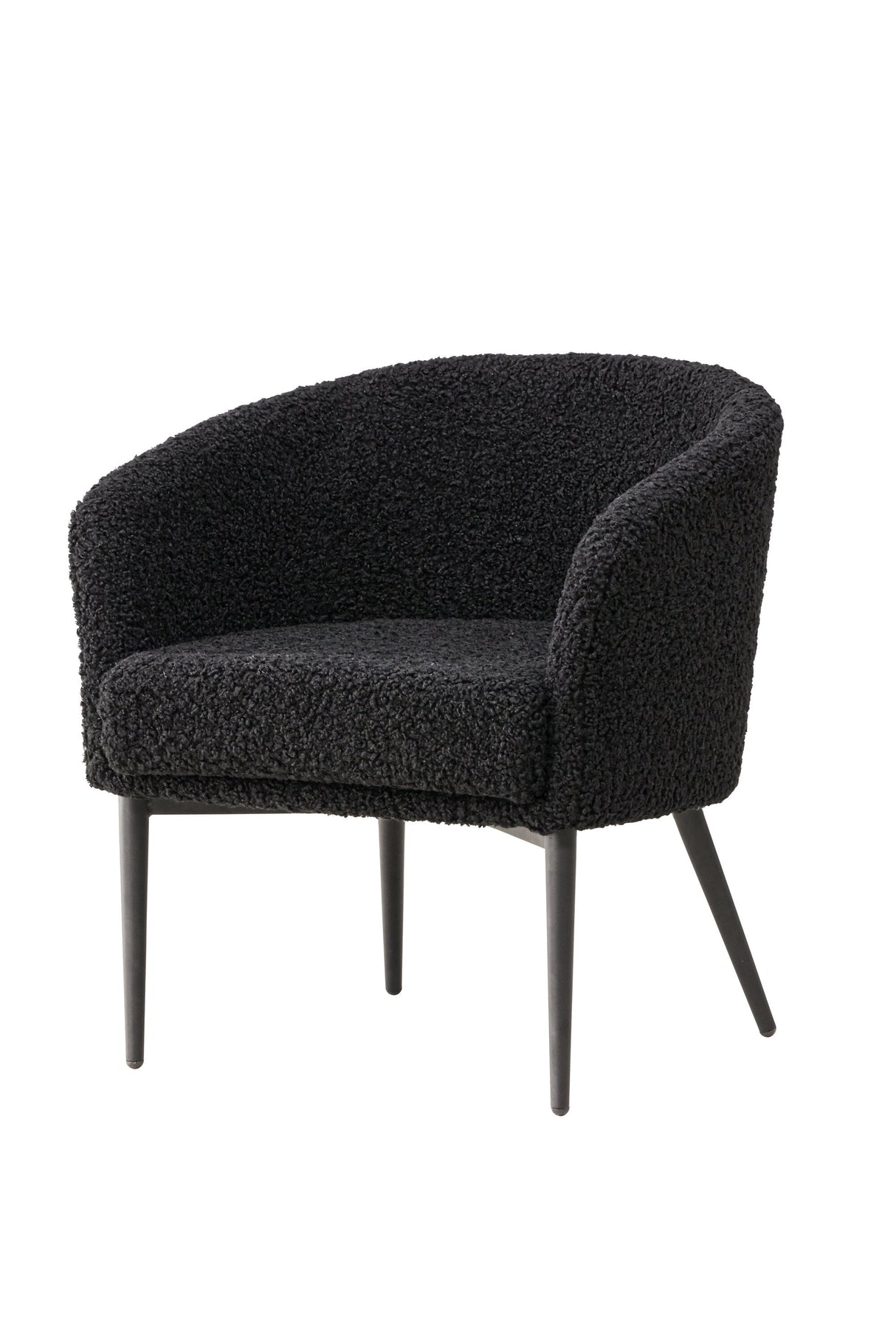Fluffy Sessel - schwarz/Polyester - Teddy - Sessel - ALVAHOME