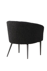 Fluffy Sessel - schwarz/Polyester - Teddy - Sessel - ALVAHOME
