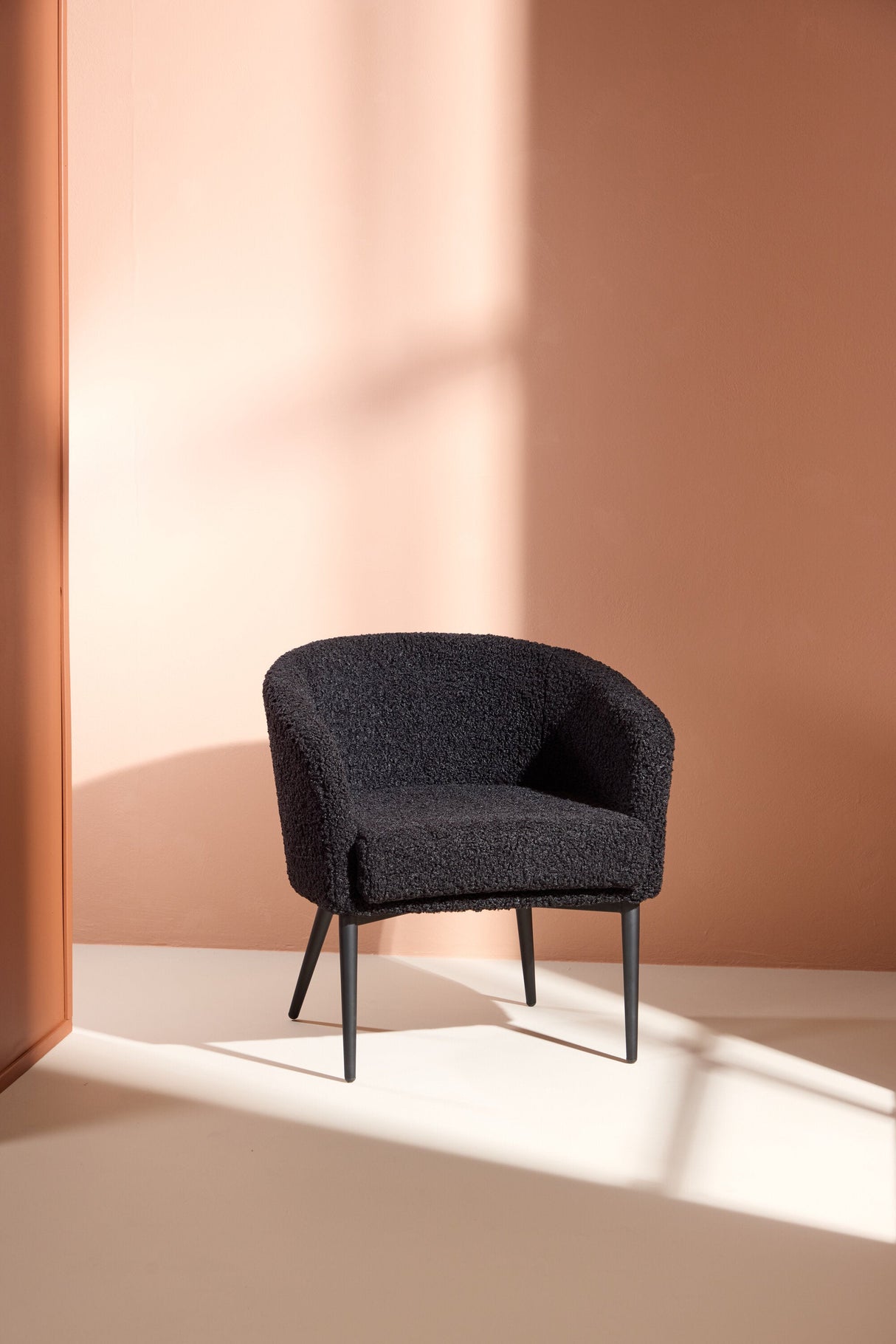 Fluffy Sessel - schwarz/Polyester - Teddy - Sessel - ALVAHOME