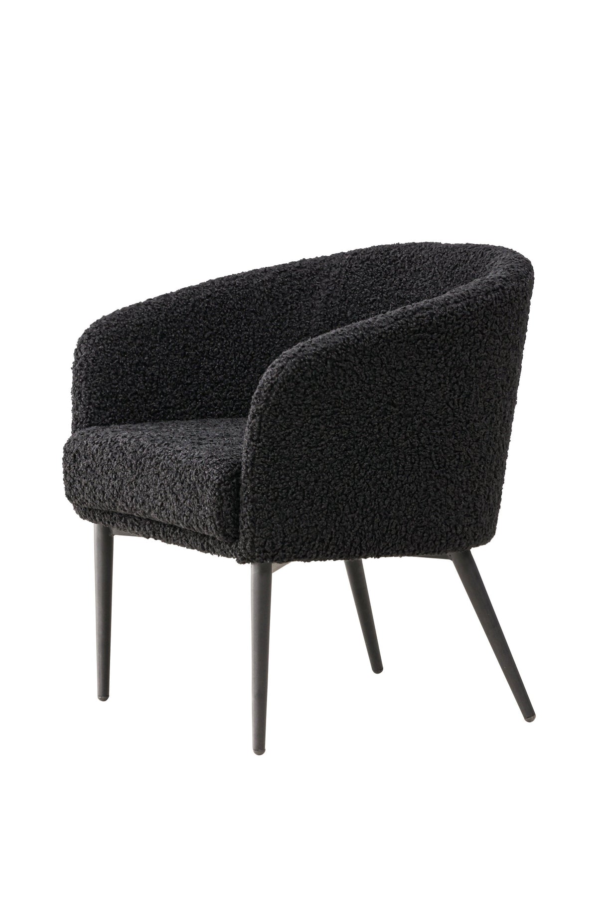 Fluffy Sessel - schwarz/Polyester - Teddy - Sessel - ALVAHOME