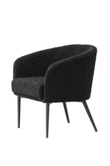 Fluffy Sessel - schwarz/Polyester - Teddy - Sessel - ALVAHOME