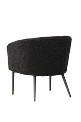 Fluffy Sessel - schwarz/Polyester - Teddy - Sessel - ALVAHOME