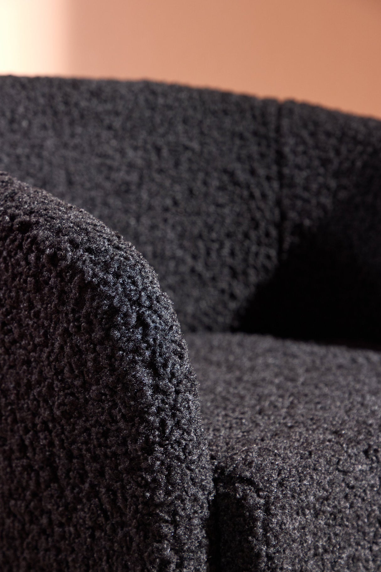 Fluffy Sessel - schwarz/Polyester - Teddy - Sessel - ALVAHOME