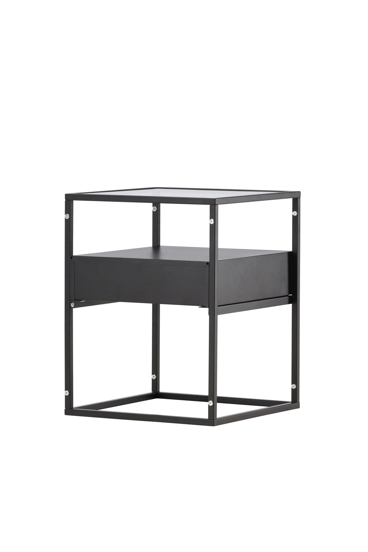 Fortaleza Beistelltisch - schwarz/Stahl - Beistelltische - ALVAHOME
