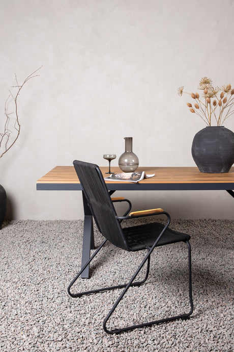 Garcia Outdoor - Esstisch rechteckig - schwarz/Aluminum - Outdoor - Esstische (rechteckig) - ALVAHOME