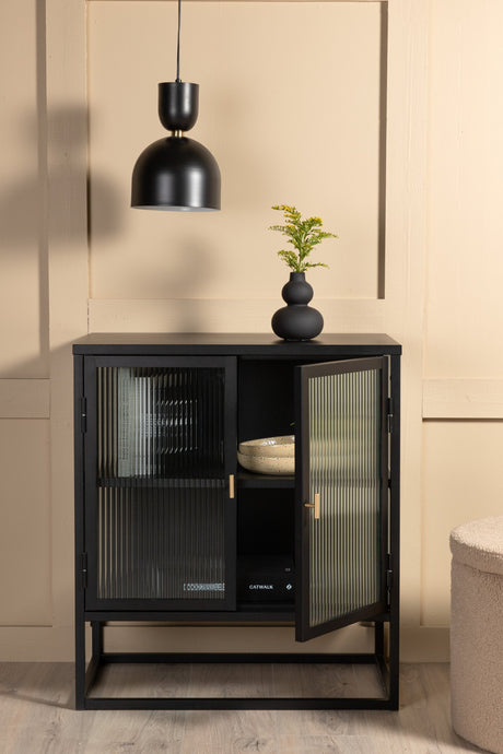 Garis Schrank - schwarz/Stahl - Schränke - ALVAHOME