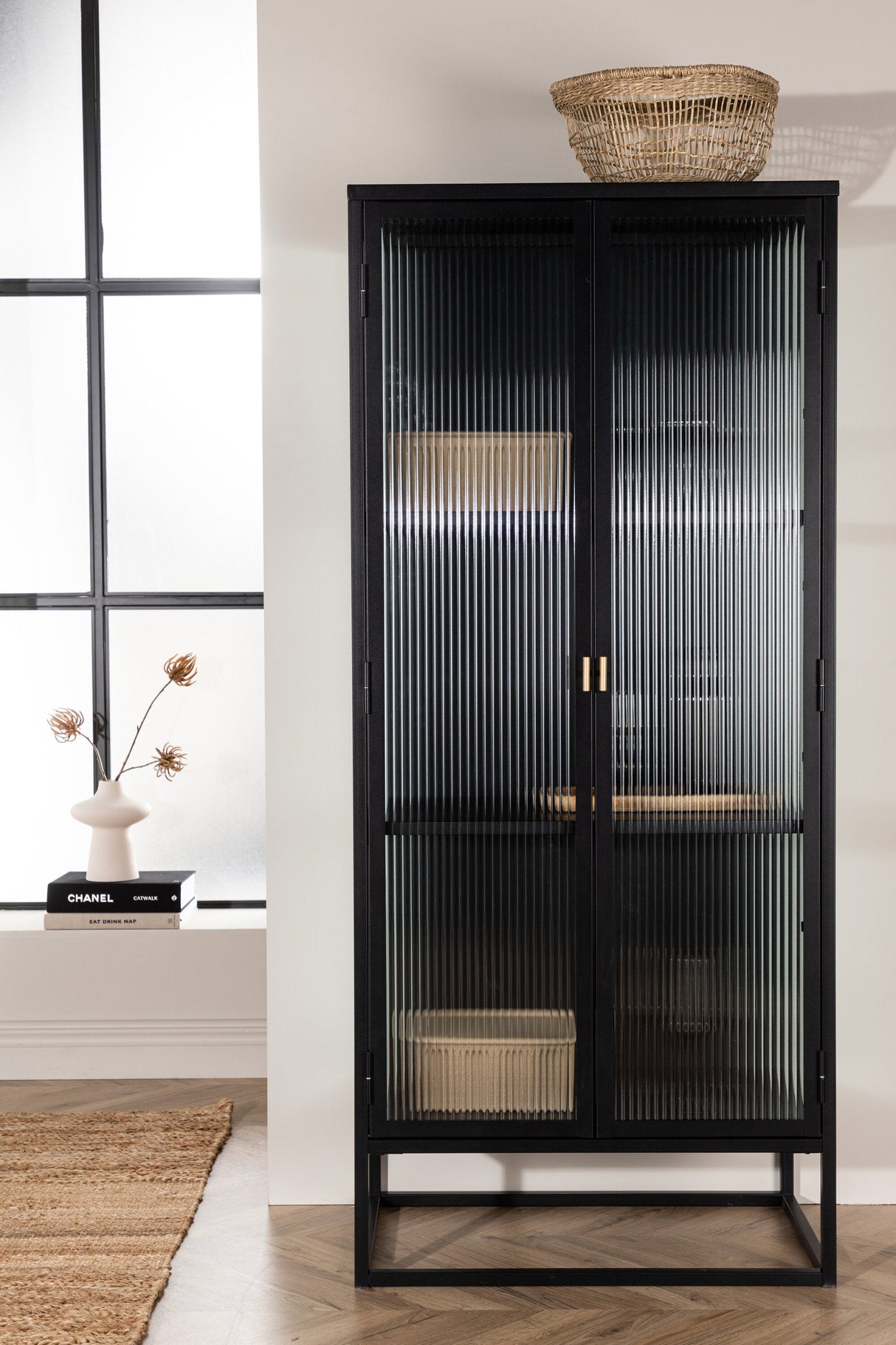 Garis Schrank - schwarz/Stahl - Schränke - ALVAHOME