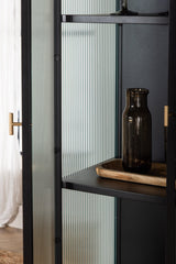 Garis Schrank - schwarz/Stahl - Schränke - ALVAHOME