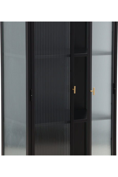 Garis Schrank - schwarz/Stahl - Schränke - ALVAHOME