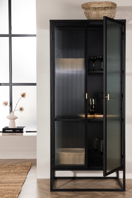 Garis Schrank - schwarz/Stahl - Schränke - ALVAHOME