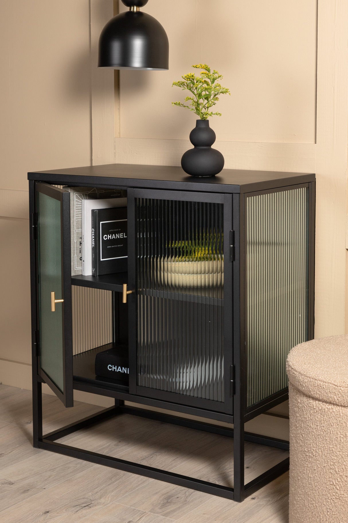 Garis Schrank - schwarz/Stahl - Schränke - ALVAHOME