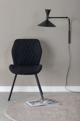Gemma Esszimmerstuhl - schwarz/Polyester - Essstühle - ALVAHOME