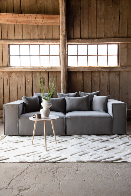 Gillholmen 3 - Sitzer Sofa - grau/Polyester - Leinen - 3 - Sitzer Sofas - ALVAHOME