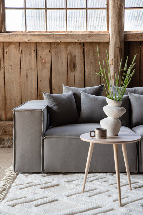 Gillholmen 3 - Sitzer Sofa - grau/Polyester - Leinen - 3 - Sitzer Sofas - ALVAHOME