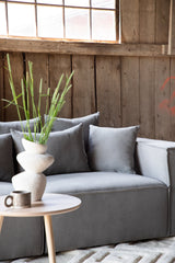 Gillholmen 3 - Sitzer Sofa - grau/Polyester - Leinen - 3 - Sitzer Sofas - ALVAHOME