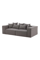 Gillholmen 3 - Sitzer Sofa - grau/Polyester - Leinen - 3 - Sitzer Sofas - ALVAHOME