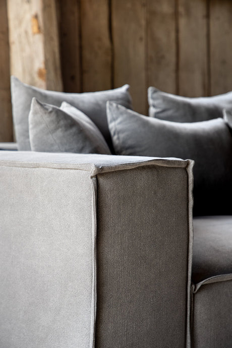 Gillholmen 3 - Sitzer Sofa - grau/Polyester - Leinen - 3 - Sitzer Sofas - ALVAHOME