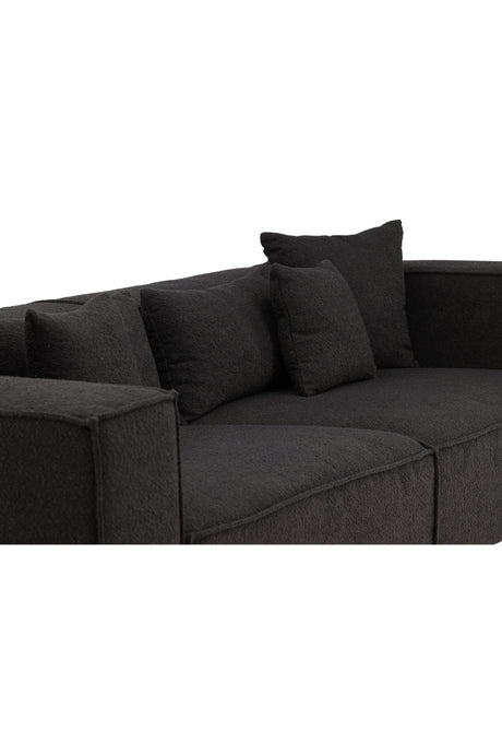 Gillholmen 3 - Sitzer Sofa - schwarz/Bouclé - 3 - Sitzer Sofas - ALVAHOME
