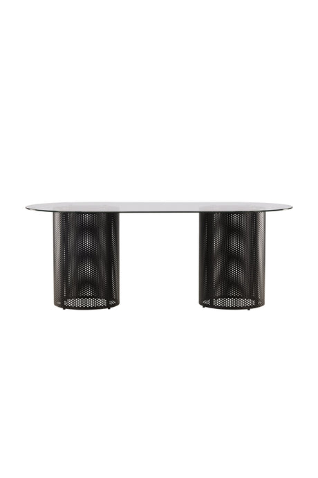 Glasgow x Josefin Lustig ovaler Esstisch - schwarz/Stahl - Ovale Esstische - ALVAHOME