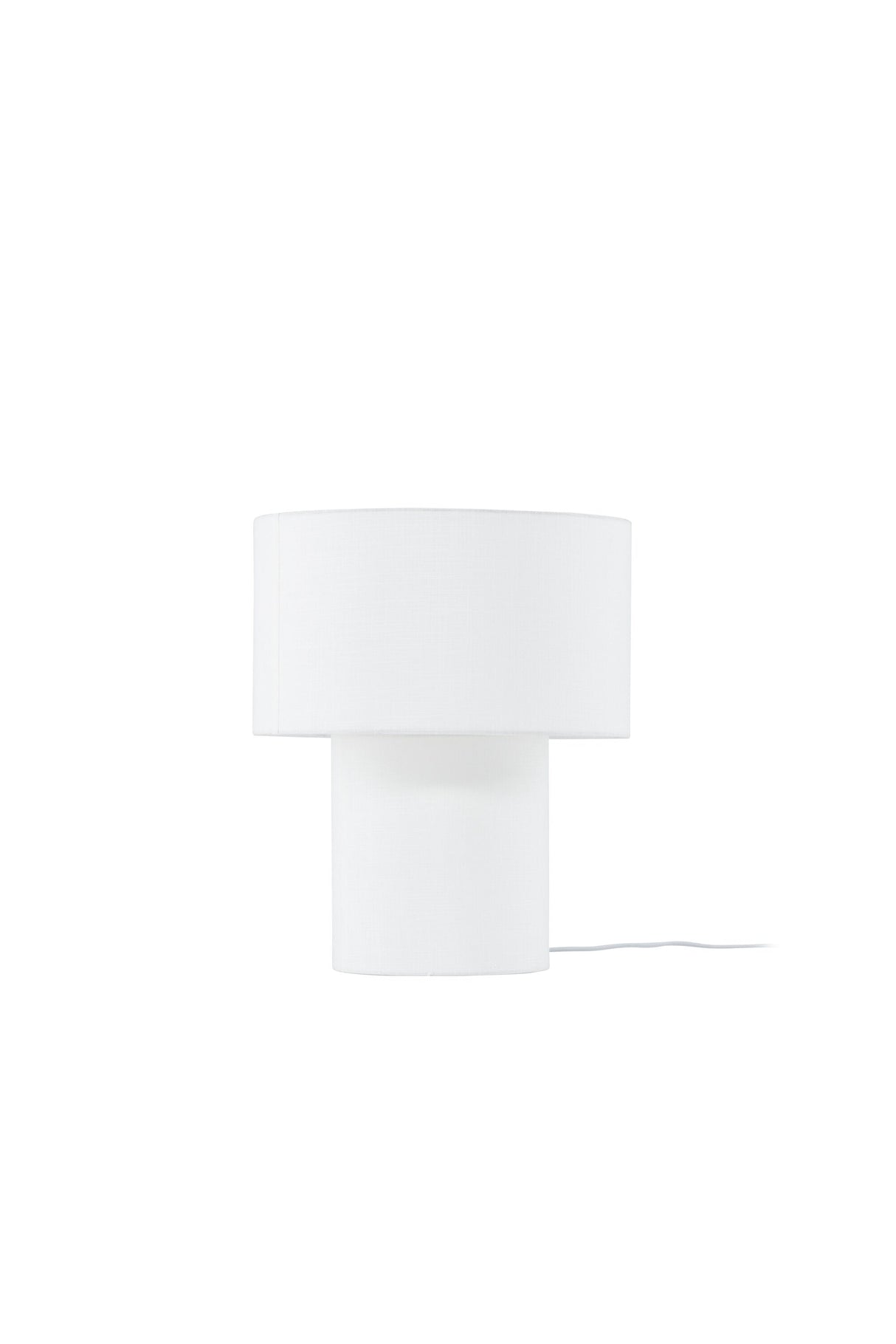 Globia Tischlampe - weiß/Polyester - Leinen - Tischlampen - ALVAHOME