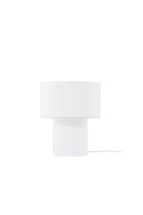Globia Tischlampe - weiß/Polyester - Leinen - Tischlampen - ALVAHOME