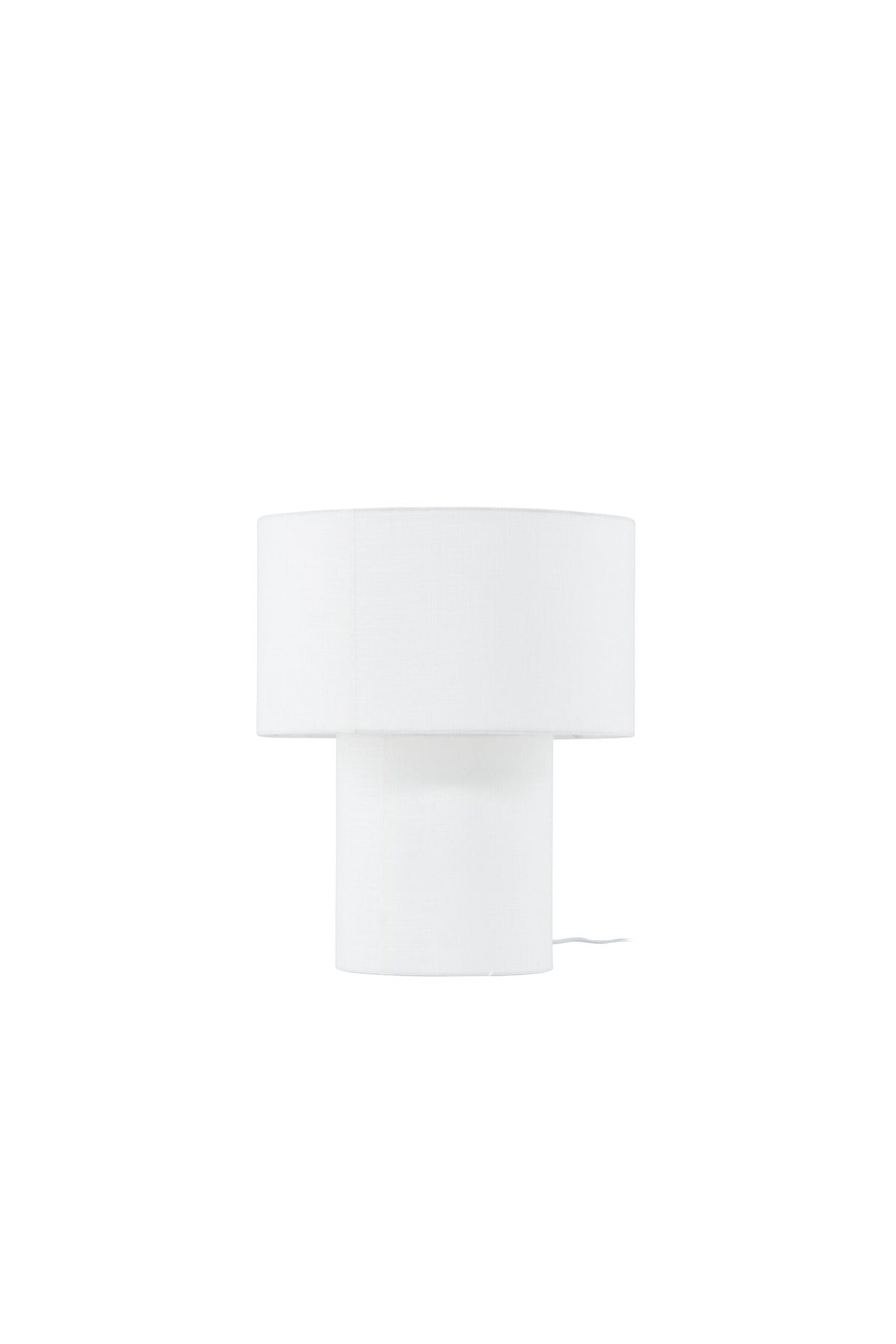 Globia Tischlampe - weiß/Polyester - Leinen - Tischlampen - ALVAHOME