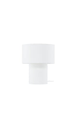Globia Tischlampe - weiß/Polyester - Leinen - Tischlampen - ALVAHOME