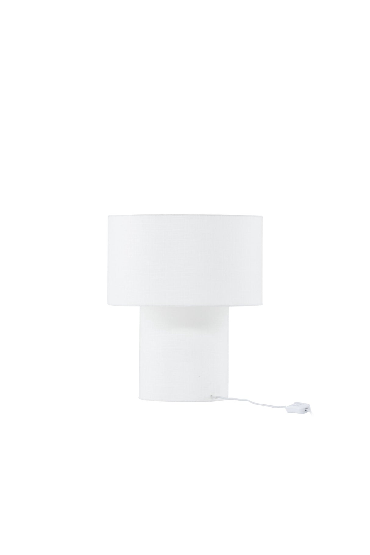 Globia Tischlampe - weiß/Polyester - Leinen - Tischlampen - ALVAHOME