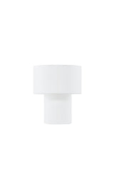 Globia Tischlampe - weiß/Polyester - Leinen - Tischlampen - ALVAHOME