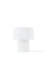 Globia Tischlampe - weiß/Polyester - Leinen - Tischlampen - ALVAHOME