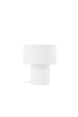 Globia Tischlampe - weiß/Polyester - Leinen - Tischlampen - ALVAHOME