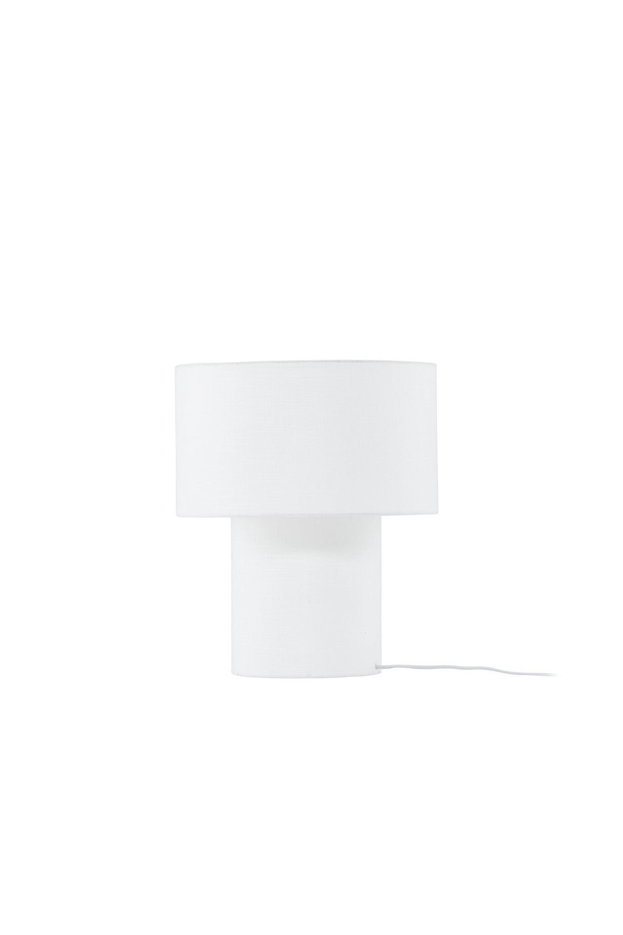 Globia Tischlampe - weiß/Polyester - Leinen - Tischlampen - ALVAHOME