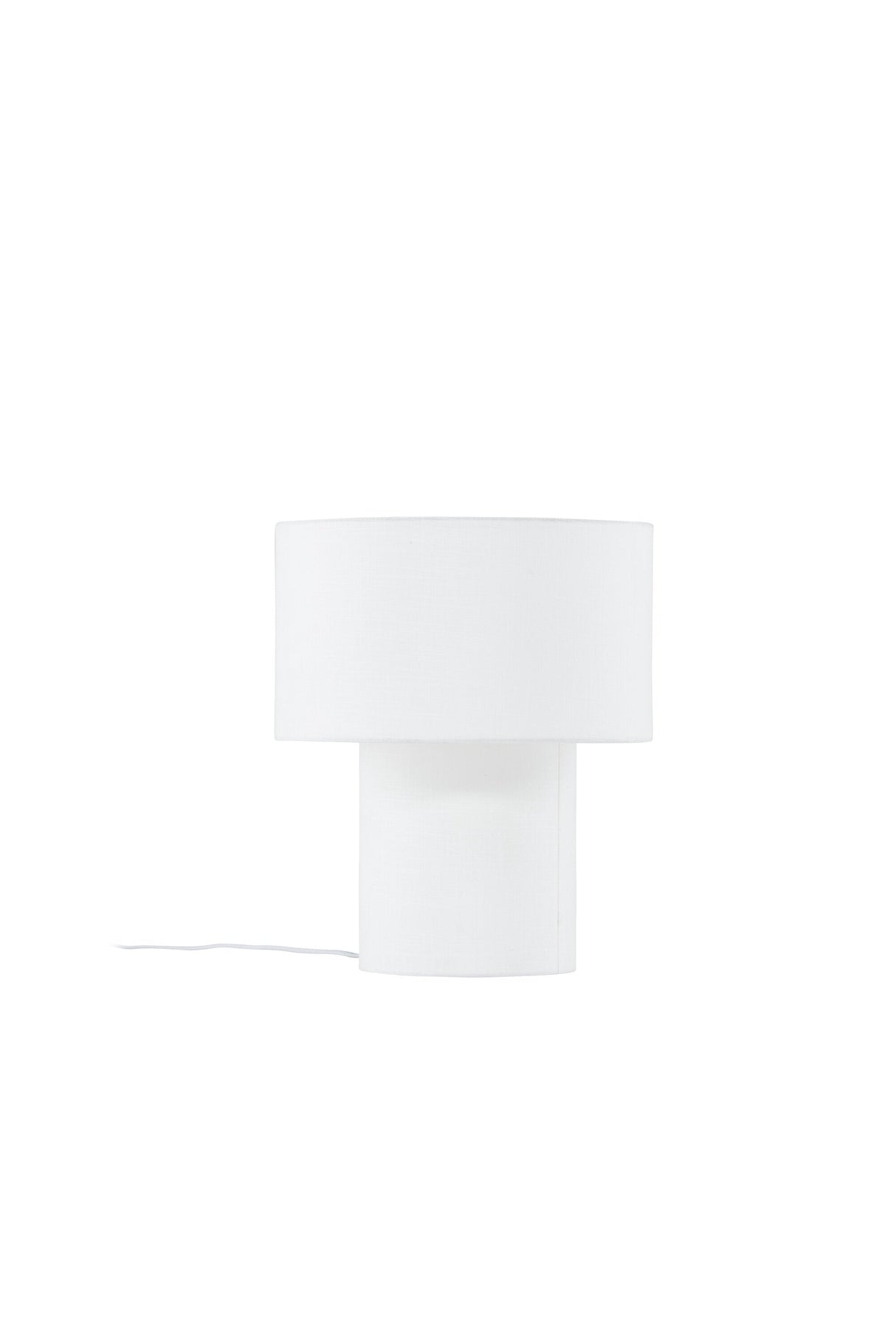 Globia Tischlampe - weiß/Polyester - Leinen - Tischlampen - ALVAHOME