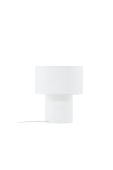 Globia Tischlampe - weiß/Polyester - Leinen - Tischlampen - ALVAHOME