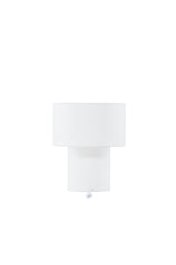 Globia Tischlampe - weiß/Polyester - Leinen - Tischlampen - ALVAHOME