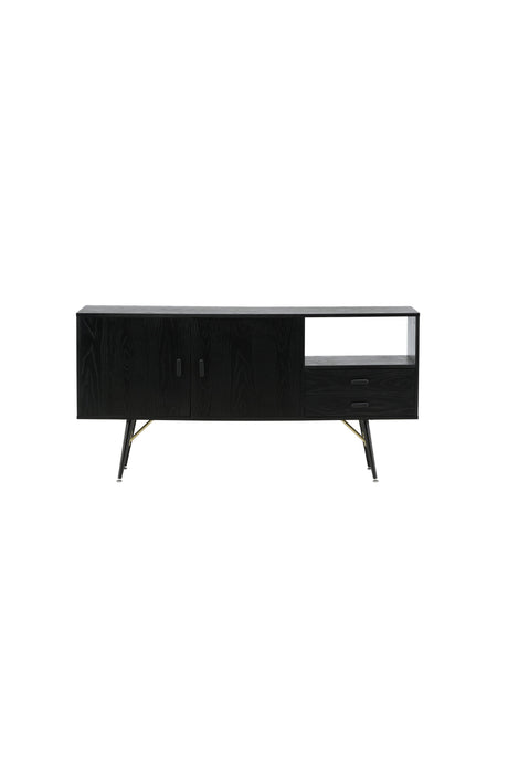 Gold Kommode - schwarz/Furnier - Kommoden - ALVAHOME