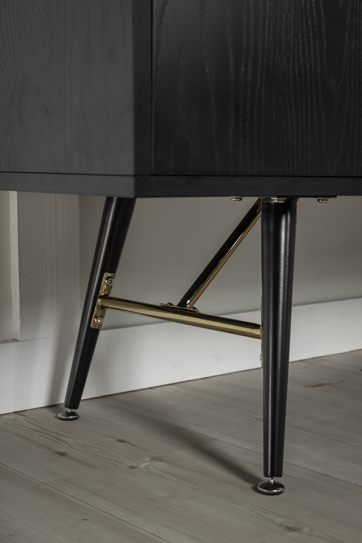 Gold Kommode - schwarz/Furnier - Kommoden - ALVAHOME
