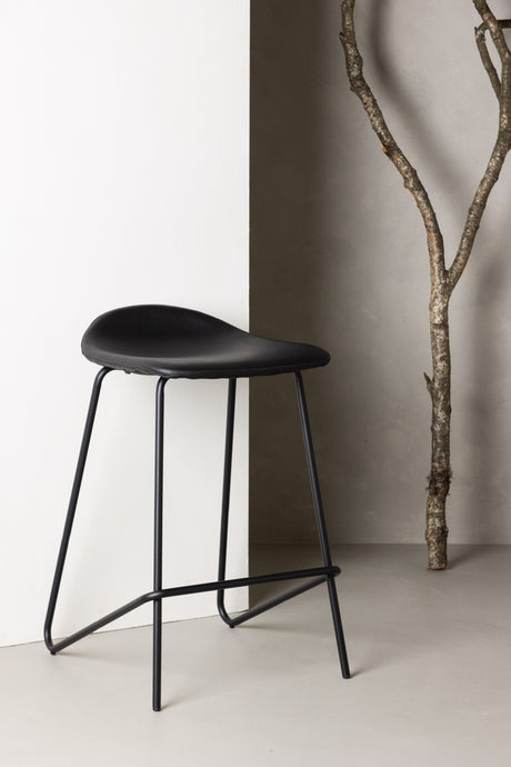 Grebbestad Barhocker - schwarz/Stahl - Barhocker - ALVAHOME