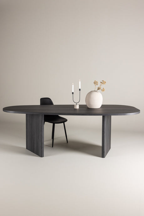 Grönvik ovaler Esstisch - schwarz/MDF - Ovale Esstische - ALVAHOME