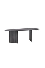 Grönvik ovaler Esstisch - schwarz/MDF - Ovale Esstische - ALVAHOME