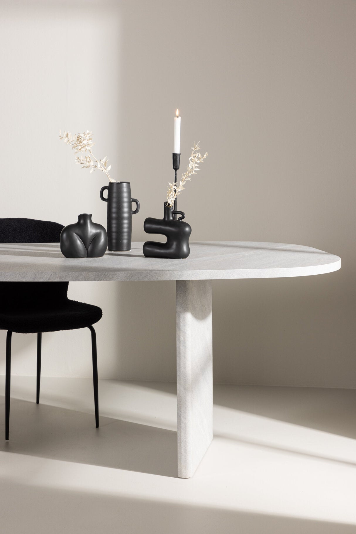 Grönvik ovaler Esstisch - weiß/MDF - Ovale Esstische - ALVAHOME