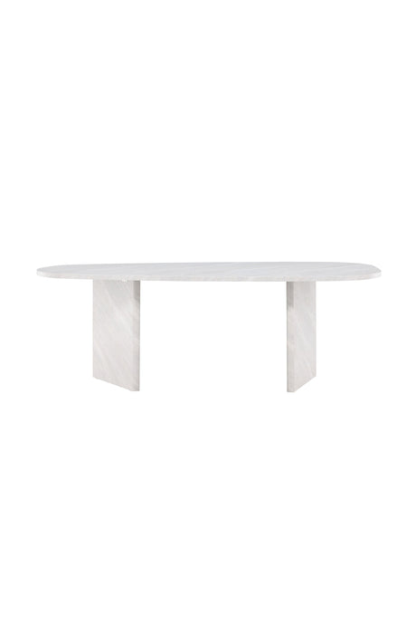 Grönvik ovaler Esstisch - weiß/MDF - Ovale Esstische - ALVAHOME